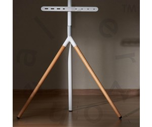 Veggmontering, AV-braketter & AV-møbler - Alterzone Trio Lite Easel TV-gulvstativ til 45"-65", hvit 32 kg 43", 49", 55", 65" Up to 400 x 400 mm - ALZTV45-65-3LB-G2-W