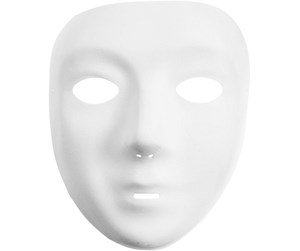 Arts & Crafts - Tilbehør - Creativ Company Mask White Plastic Velour - 592440