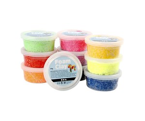 Hobbyartikler - Creativ Company Foam Clay - Basic colors 10x35gr - 78930