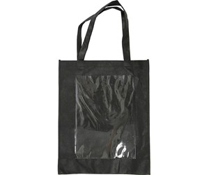 Skoleutstyr - Creativ Company Shoulder Bag with Plastic Front Black - 49982