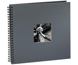 Fotoalbum & Arkivering - Hama "Fine Art" Spiral Album 36 x 32 cm 50 Black Pages grey - 00094874