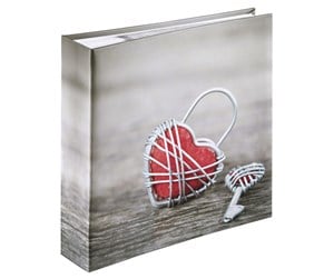 Fotoalbum & Arkivering - Hama "Rustico" Memo Album for 200 Photos with a size of 10x15 cm Metal Heart - 2168