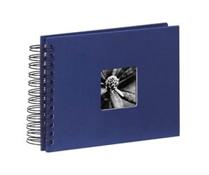 Fotoalbum & Arkivering - Hama "Fine Art" Spiral Album 24 x 17 cm 50 Black Pages blue - 90152