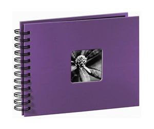 Fotoalbum & Arkivering - Hama "Fine Art" Spiral Album 24 x 17 cm 50 Black Pages purple - 94881