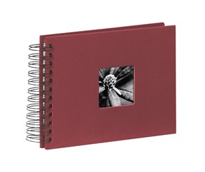 Fotoalbum & Arkivering - Hama "Fine Art" Spiral Album 24 x 17 cm 50 Black Pages Bordeaux - 90154