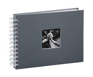 Fotoalbum & Arkivering - Hama "Fine Art" Spiral Album 24 x 17 cm 50 White Pages grey - 2111