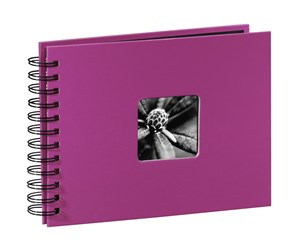 Fotoalbum & Arkivering - Hama "Fine Art" Spiral Album 24 x 17 cm 50 Black Pages pink - 113674