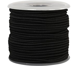 Arts & Crafts - Tilbehør - Creativ Company Elastic Black 25m - 410370