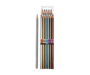 Skrive- & Tegneverktøy - Creativ Company Triangular colored pencils - Metallic 6pcs. - 38097