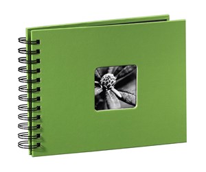 Fotoalbum & Arkivering - Hama "Fine Art" Spiral Album 24 x 17 cm 50 Black Pages apple green - 94880