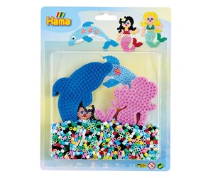 Kreative leker - Hama Iron on Bead Set - Mermaids with Dolphin 1100pcs - 4212