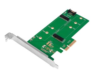 Kontroller - LogiLink Dual M.2 PCIe adapter for SATA and PCIe SATA SSD - PC0083