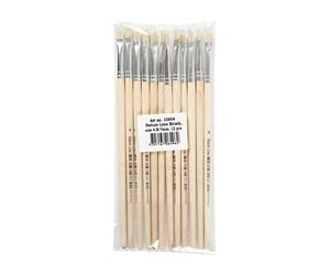 Hobbyartikler - Creativ Company Wooden brushes No. 4 short handle 12pcs. - 10604