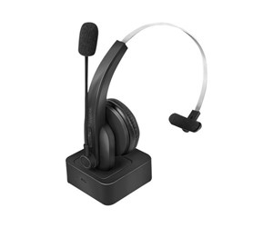 Hodetelefoner - LogiLink Bluetooth mono headset with charging stand microphone - BT0059