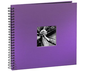 Fotoalbum & Arkivering - Hama "Fine Art" Spiral Album 36 x 32 cm 50 Black Pages purple - 094871