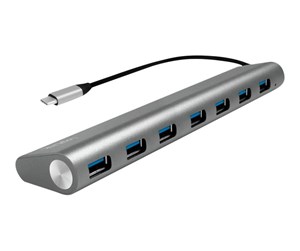 USB-hub - LogiLink USB-C 3.1 7-port hub with aluminum casing USB-hub - 7 porter - Grå - UA0310