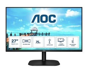 Skjerm - 27" AOC 27B2H/EU - 1920x1080 - 75Hz - IPS - 27B2H/EU