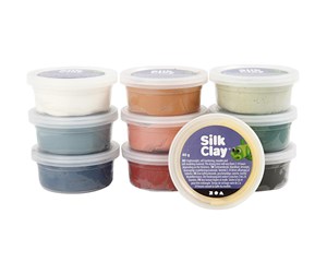 Hobbyartikler - Creativ Company Silk Clay - Dusty Colours 10 x 40 g - 79154