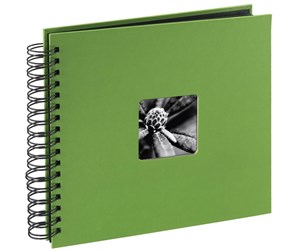 Fotoalbum & Arkivering - Hama "Fine Art" Spiral Album 28 x 24 cm 50 Black Pages apple green - 94875