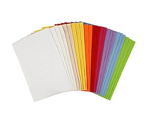 Hobbyartikler - Creativ Company Hobby Felt Assorted Colors 24 Sheets - 45295