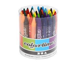 Skrive- & Tegneverktøy - Creativ Company Set with 12 color crayons 48 pcs. - 38138