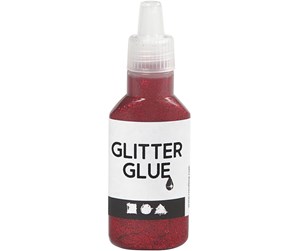 Tape & Lim - Creativ Company Glitter Glue Red 25 ml - 318220