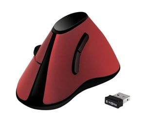 Mus - LogiLink Ergonomic vertical mouse wireless 2.4 GHz red - Vertical mouse - Optisk - 5 - Rød - ID0159