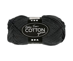 Garn & Tilbehør - Creativ Company Cotton yarn Anthracite 50gr 170m - 431200