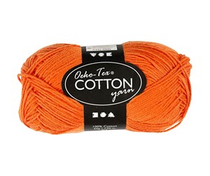 Garn & Tilbehør - Creativ Company Cotton yarn Orange 50gr 170m - 431090