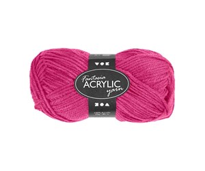 Garn & Tilbehør - Creativ Company Acrylic yarn Neon - Neon Pink 50gr - 421708