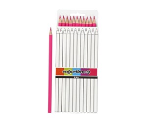 Skrive- & Tegneverktøy - Creativ Company Colortime colouring pencils - Pink 12pcs. - 38573