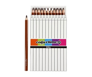 Skrive- & Tegneverktøy - Creativ Company Triangular Jumbo colored pencils - Brown 12pcs. - 38180