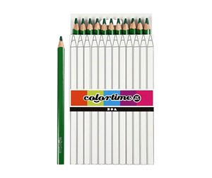 Skrive- & Tegneverktøy - Creativ Company Triangular Jumbo colored pencils - Green 12pcs. - 38179