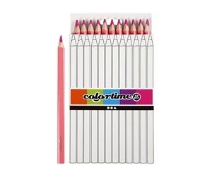 Skrive- & Tegneverktøy - Creativ Company Triangular Jumbo colored pencils - Pink 12pcs. - 38173