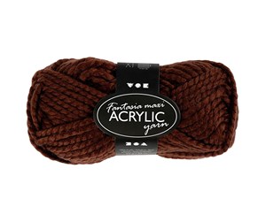 Garn & Tilbehør - Creativ Company Acrylic yarn Brown 50gr 80m - 421880