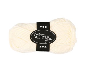 Garn & Tilbehør - Creativ Company Acrylic yarn Off-White 50gr 80m - 421801