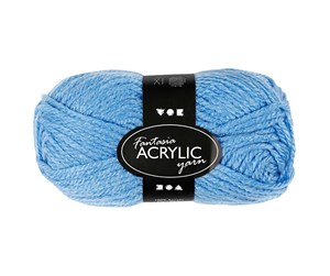 Garn & Tilbehør - Creativ Company Acrylic yarn Blue 50gr 80m - 421760