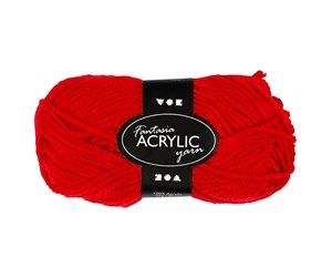 Garn & Tilbehør - Creativ Company Acrylic yarn Red 50gr 80m - 421730