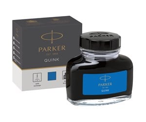 Skrive- & Tegneverktøy - Parker Fountain Pen Ink Bottle | Washable Blue QUINK Ink | 57 ml Fountain Pen Refill - 1950377