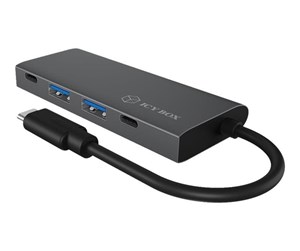 USB-hub - RaidSonic ICY BOX IB-HUB1428-C31 USB-hub - 4 porter - Grå - IB-HUB1428-C31