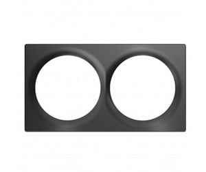 Smarthus - Fibaro Walli Line Double Cover Plate Anthracite - FG-Wx-PP-0003-8