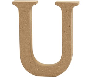 Arts & Crafts - Tilbehør - Creativ Company Letter U MDF 8cm 1pc. - 56380