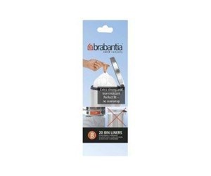 Rengjøring - brabantia Size B - trash can liner - 5 L - high-density polyethylene (HDPE) - white - pack of 12 x 20 - 311741