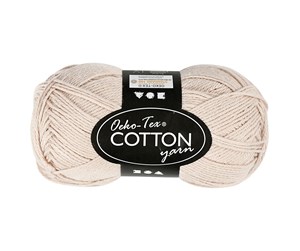 Garn & Tilbehør - Creativ Company Cotton yarn Sand colour 50gr 170m - 431050