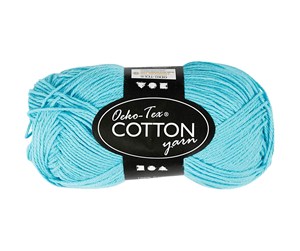 Garn & Tilbehør - Creativ Company Cotton yarn Turqoise 50gr 170m - 431120