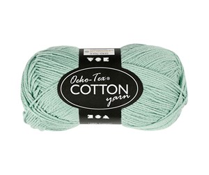 Garn & Tilbehør - Creativ Company Cotton yarn Mint Green 50gr 170m - 431210