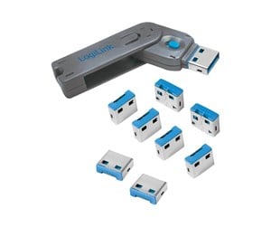 Kabinett tilbehør (kjølepasta mv.) - LogiLink USB-A port blocker (1x key and 8x locks) - AU0045