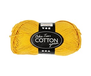 Garn & Tilbehør - Creativ Company Cotton yarn Curry 50gr 170m - 431070