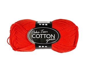 Garn & Tilbehør - Creativ Company Cotton yarn Red 50gr 170m - 431080