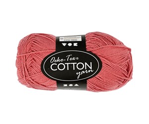 Garn & Tilbehør - Creativ Company Cotton yarn Terracotta 50gr 170m - 431130